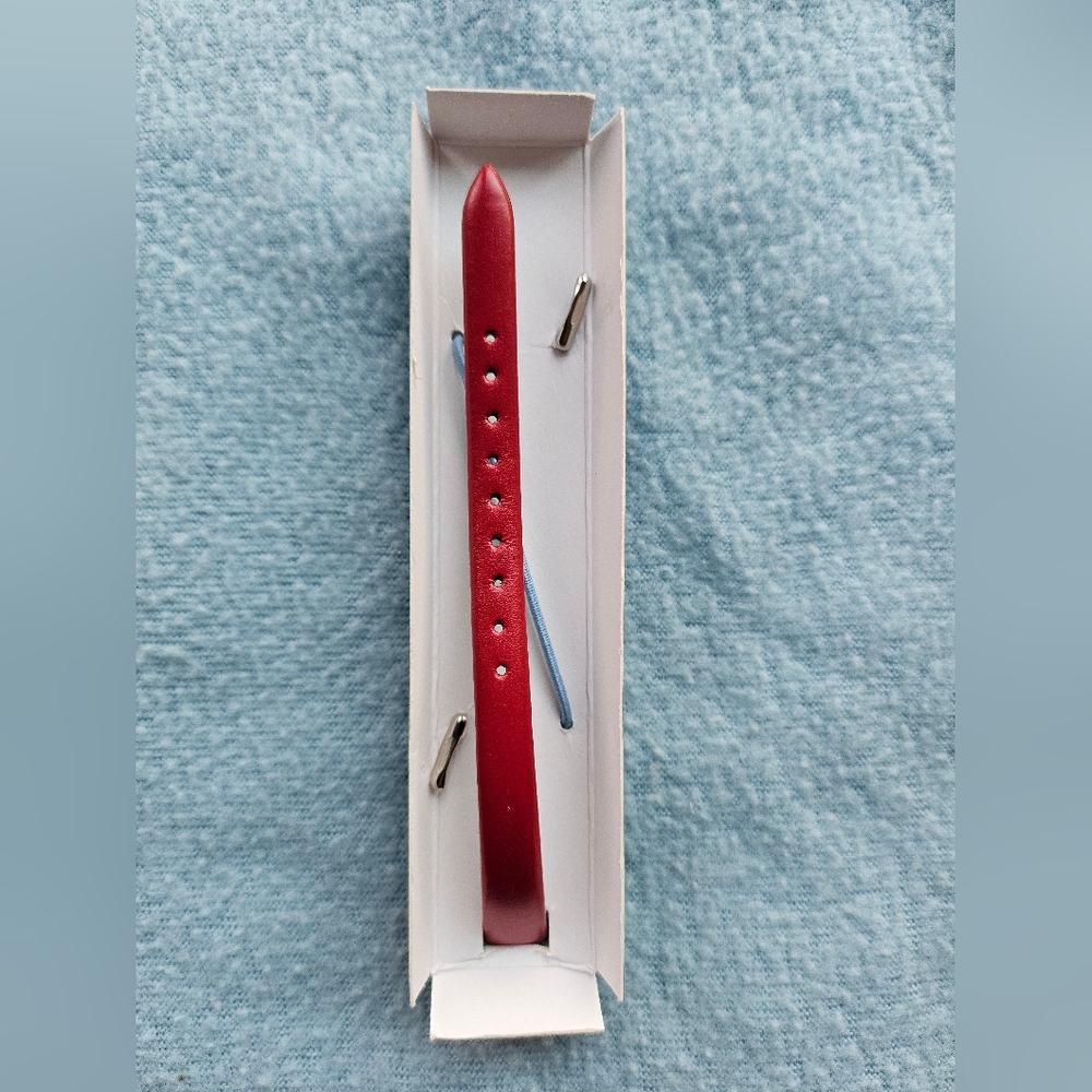 Avon Diamond Accent Watch, Mother of Pearl Dial, Red, Silver, NWT - Picture 9 of 14